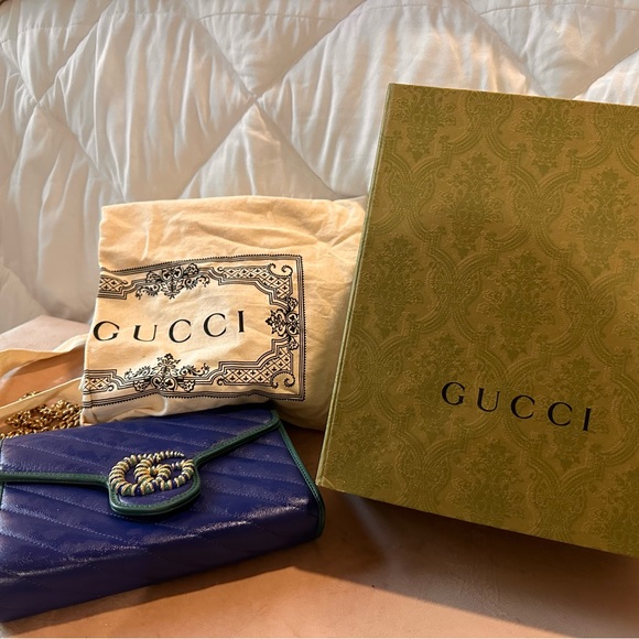 Gucci Handbags - Gucci Blue and Green Women's Limited Edition Handbag